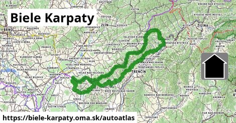 ikona Mapa autoatlas v biele-karpaty