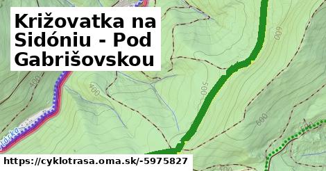 Križovatka na Sidóniu - Pod Gabrišovskou