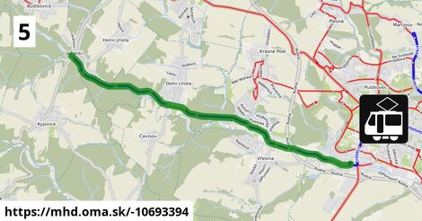 Tram 5: Budišovice,Zátiší → Poruba,Vřesinská