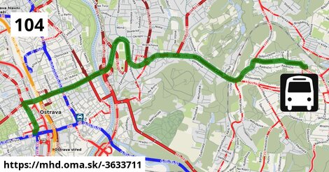 Trolleybus 104: Michálkovice → Náměstí Republiky